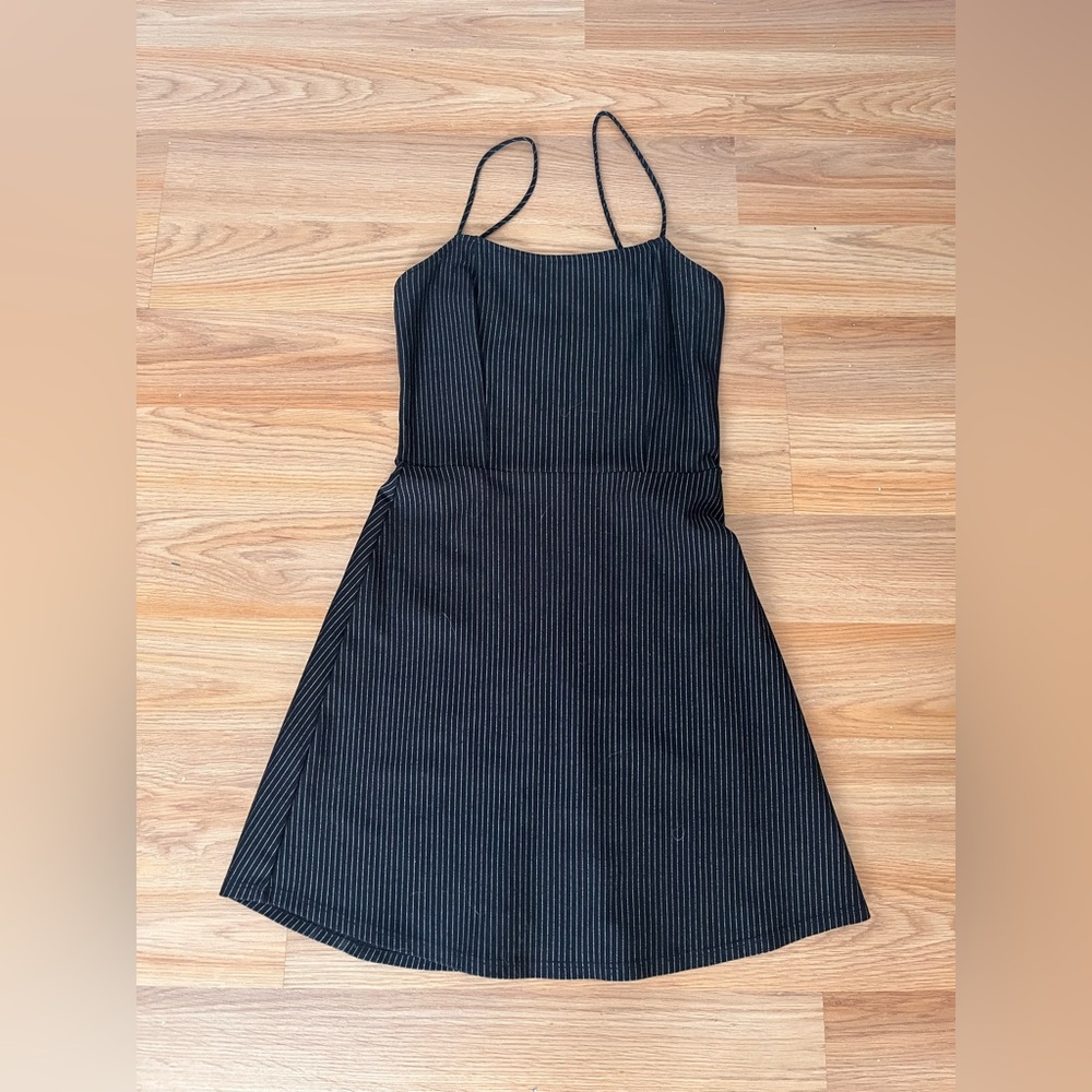Adidas Black Striped Mini Dress